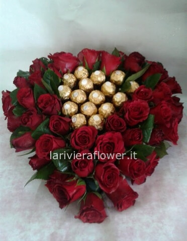 Cuore di rose rosse