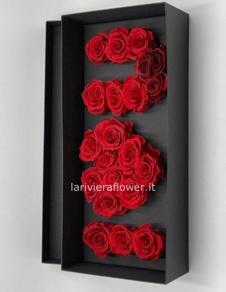 I love You con rose rosse