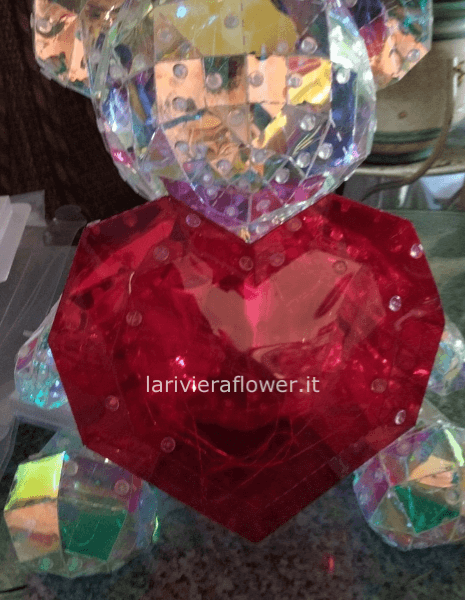 teddy orsacchiotto in pvc luminoso 